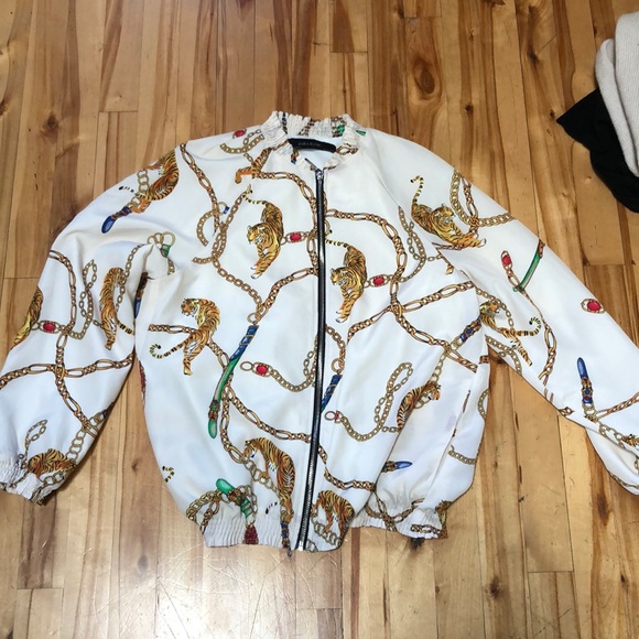 zara tiger bomber jacket